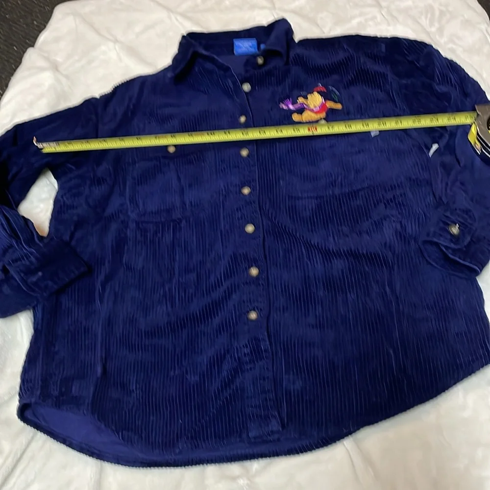 Vintage blue  Disney winnie the pooh corduroy button down sz medium